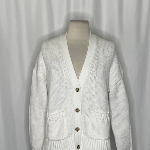 NWT!! J. CREW Heritage Cotton Relaxed Cardigan Sweater Cotton Pockets Small - Picture 4 of 14
